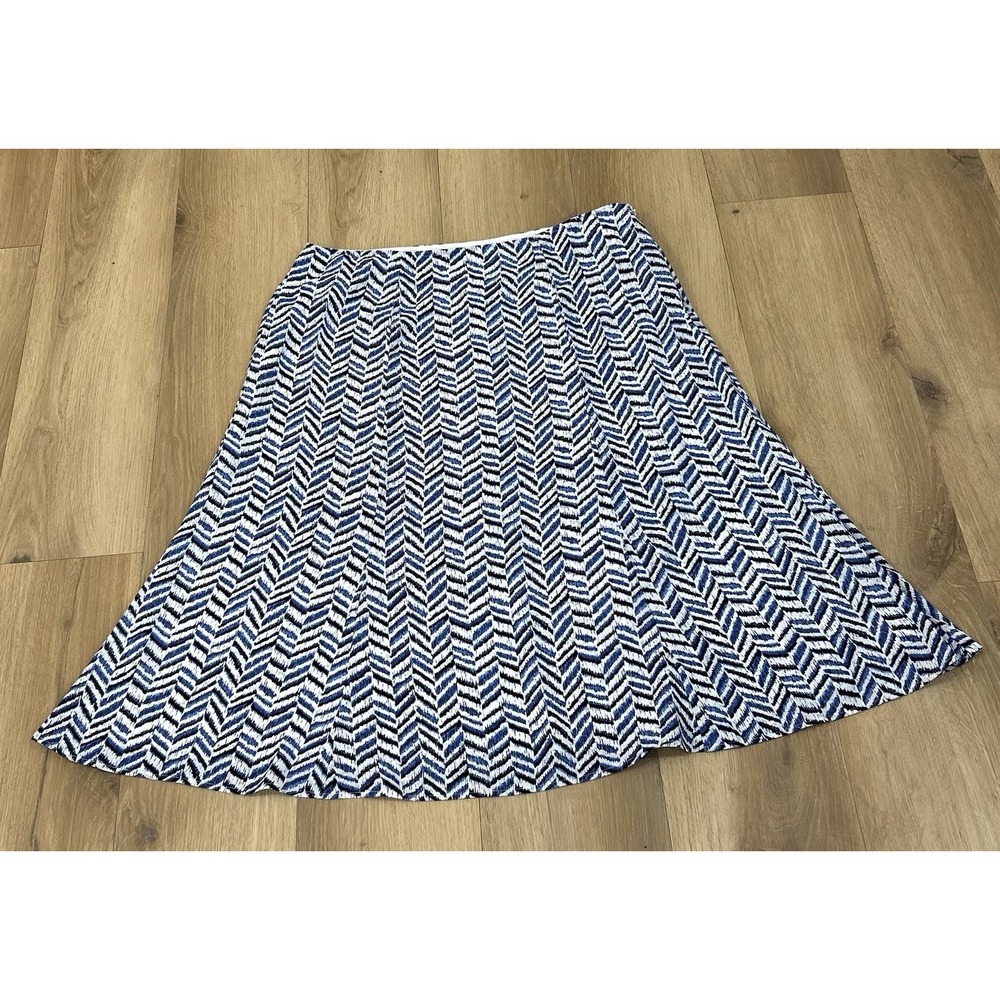 SAG HARBOR Women's Skirt Size 16 Lined Side Zip Career Church Flowy Colorful